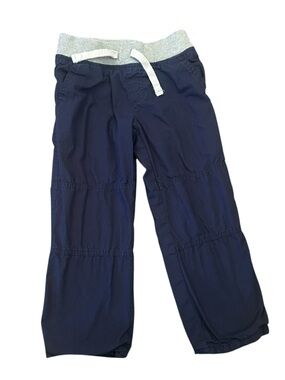 Crazy 8 Boys Navy Lined Canvas Jogger Pants Size 4T